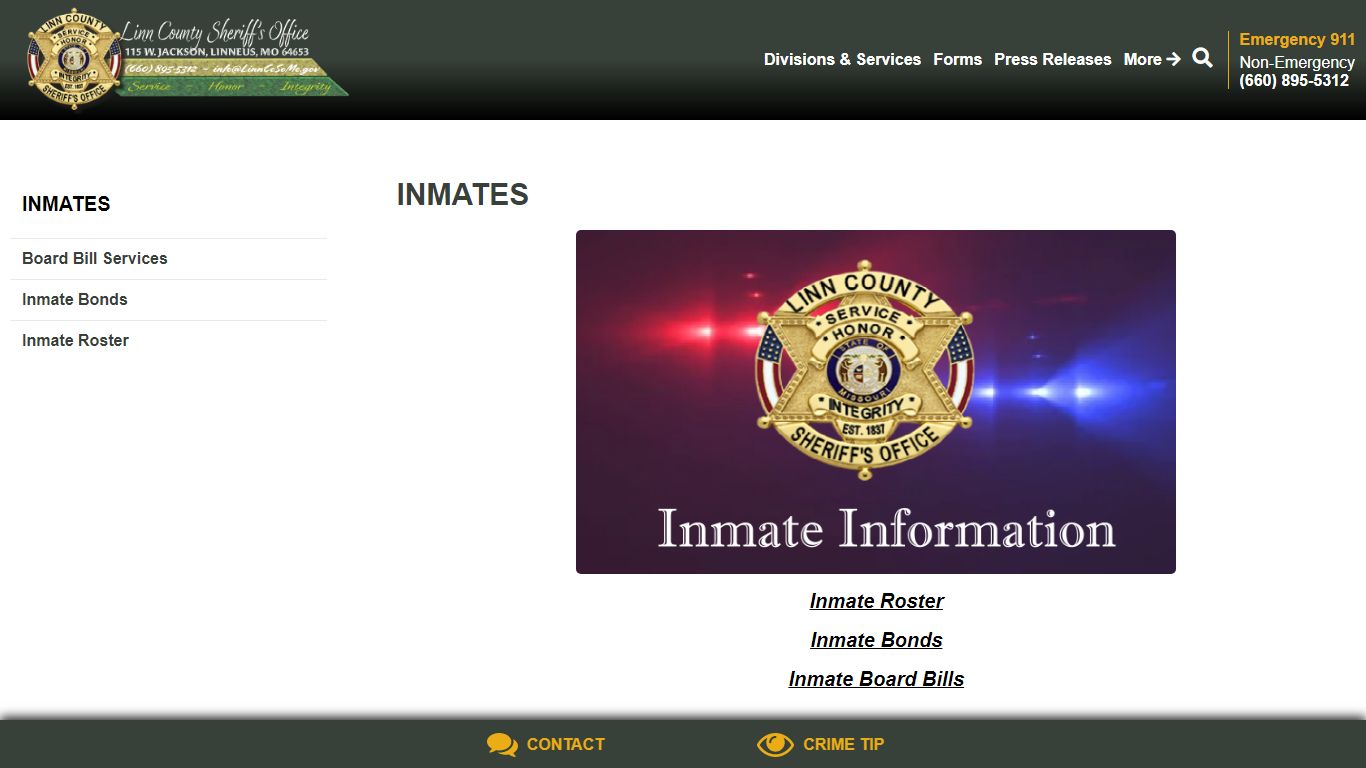 Inmates | Linn County Missouri Sheriff's Office - linncosomo.gov